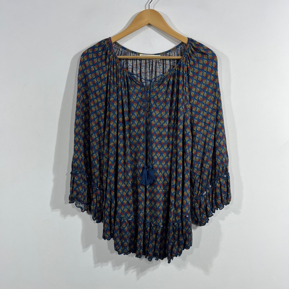 Faded Glory Renfair Boho Dark Cottagecore Peasant Fairy Grunge Top Womens XXL